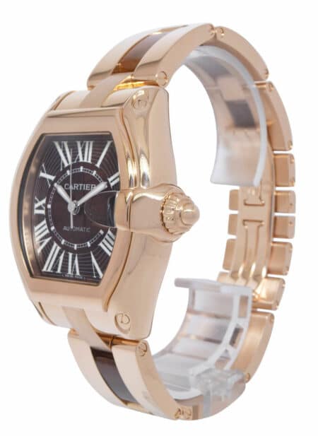 Cartier Roadster XL Limited Ed. 18k RG Wood Dial /Bracelet Mens Watch B/P 3103