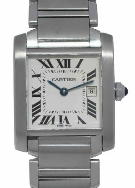 Cartier Tank Francaise Stainless Steel Quartz Ladies Midsize Watch 2465