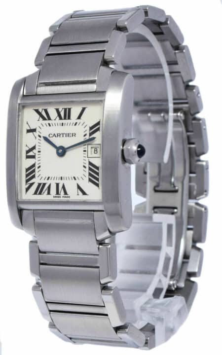 Cartier Tank Francaise Stainless Steel Quartz Ladies Midsize Watch 2465