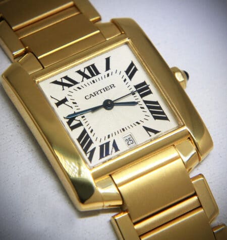 Cartier Tank Francaise 18k Yellow Gold Large Automatic Watch 1840