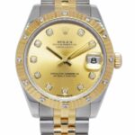 Rolex Datejust 18k Yellow Gold/Steel 
Diamond Champagne Dial 31mm Watch 178313