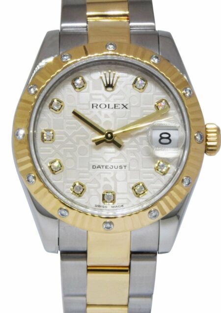 Rolex Datejust 18k Yellow Gold/Steel 
Diamond Jubilee Dial 31mm Watch V 178313