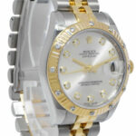 Rolex Datejust 18k Yellow Gold/Steel 
Diamond Silver Dial 31mm Watch G 178313