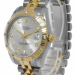 Rolex Datejust 18k Yellow Gold/Steel 
Diamond Silver Dial 31mm Watch G 178313