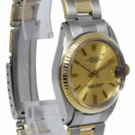 Rolex Datejust 14k Yellow Gold/Steel Champagne Dial Rivet Ladies 31mm Watch 6827