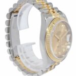 Rolex Datejust 18k Yellow Gold/Steel Champagne Diamond Dial 36mm Watch Z 116233