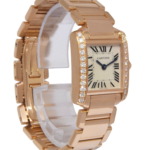 Cartier Tank Francaise Small 18k Rose Gold Diamond Watch B/P WJTA0022 4204