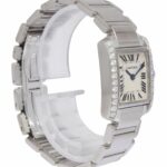 Cartier Tank Francaise Small 18k White Gold Diamond Ladies Watch WE1002S3 2403