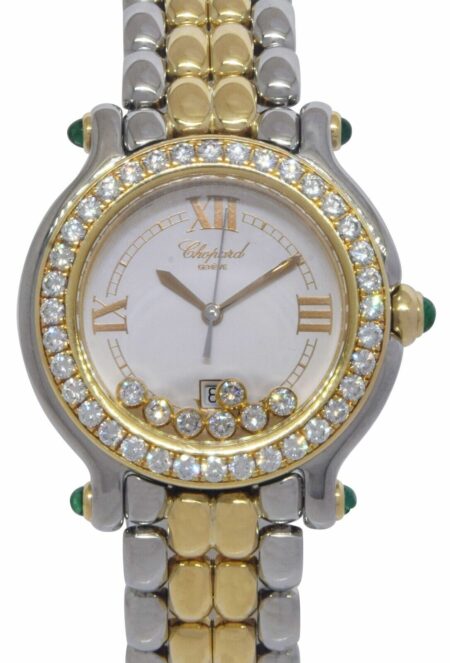 Chopard Happy Sport Steel/Gold Diamond Ladies 33mm Quartz Watch 27/8237-22/11