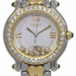 Chopard Happy Sport Steel/Gold Diamond Ladies 33mm Quartz Watch 27/8237-22/11