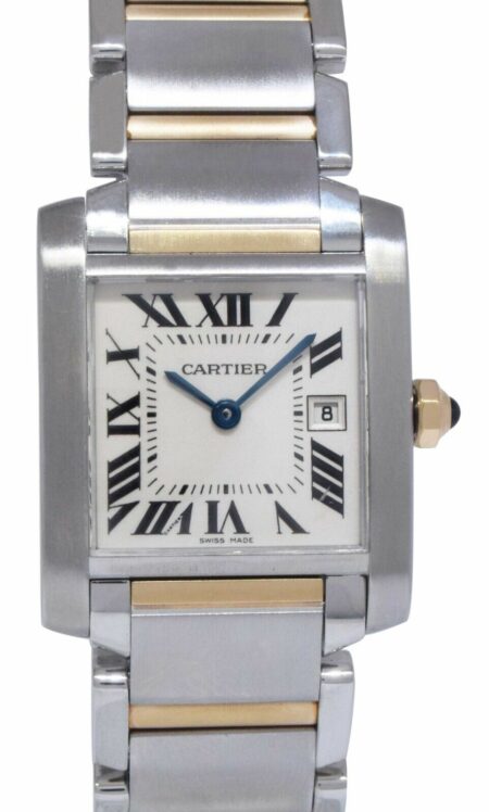 Cartier Tank Francaise Midsize 18k Yellow Gold/Steel Ladies Quartz Watch 2465