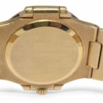 Patek Philippe Nautilus 18k Yellow Gold Blue Dial Mens 37.5mm Watch B/P 3800/001