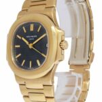 Patek Philippe Nautilus 18k Yellow Gold Blue Dial Mens 37.5mm Watch B/P 3800/001