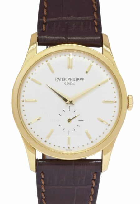 Patek Philippe Calatrava 5196 18K Yellow Gold Mens Watch with Carton 5196J