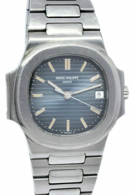 Patek Philippe 3800 Nautilus Stainless Steel Blue Dial 37.5mm Watch 3800A/001