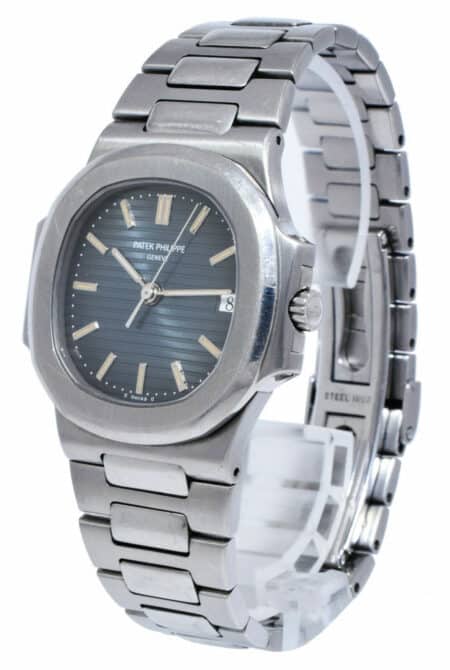 Patek Philippe 3800 Nautilus Stainless Steel Blue Dial 37.5mm Watch 3800A/001