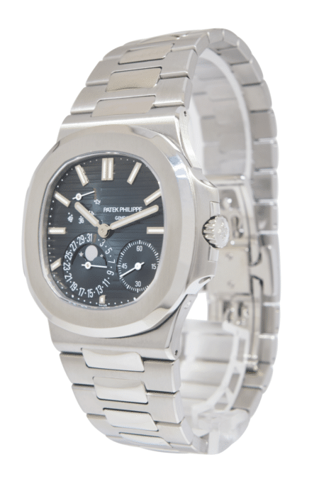 Patek Philippe Nautilus Complication S. Steel Blue DIal Watch B/P '24 5712/1A