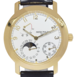 Patek Philippe Complications 18k Yellow Gold Power Reserve Moon Mens Watch 5055J