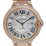 Cartier Ballon Bleu 42mm 18k Rose Gold Diamond Automatic Watch WE9008Z3 2999