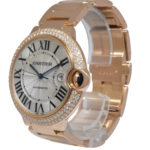 Cartier Ballon Bleu 42mm 18k Rose Gold Diamond Automatic Watch WE9008Z3 2999