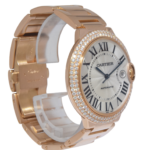 Cartier Ballon Bleu 42mm 18k Rose Gold Diamond Automatic Watch WE9008Z3 2999