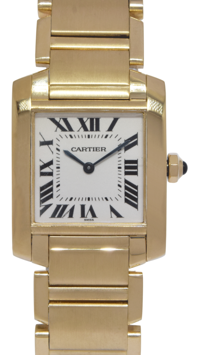 Cartier Tank Francaise Midsize 18k Yellow Gold Ladies Quartz Watch W50003N2 1821