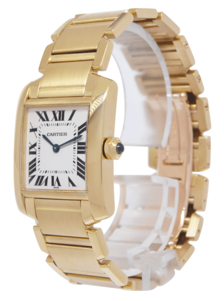 Cartier Tank Francaise Midsize 18k Yellow Gold Ladies Quartz Watch W50003N2 1821