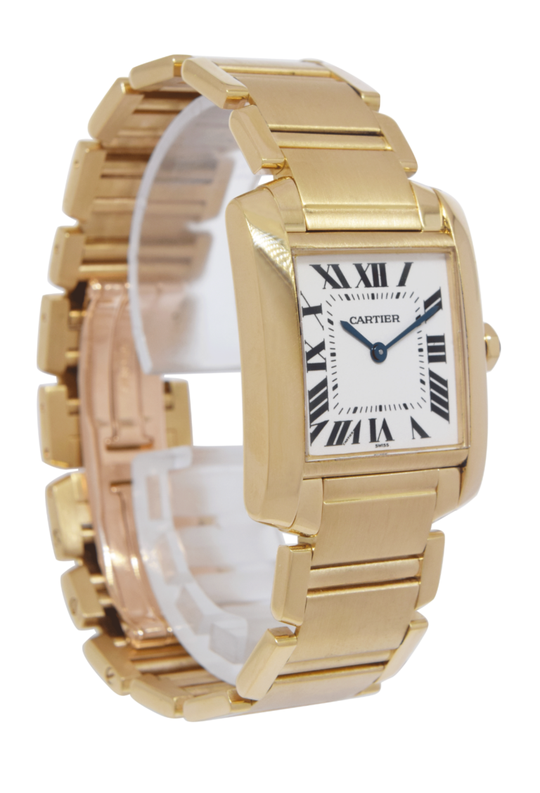 Cartier Tank Francaise Midsize 18k Yellow Gold Ladies Quartz Watch W50003N2 1821