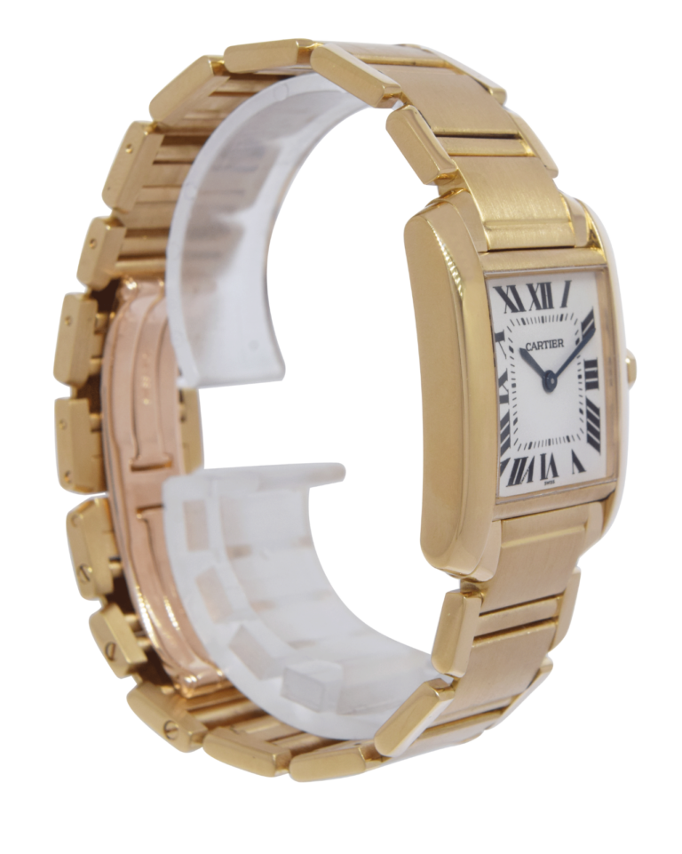 Cartier Tank Francaise Midsize 18k Yellow Gold Ladies Quartz Watch W50003N2 1821