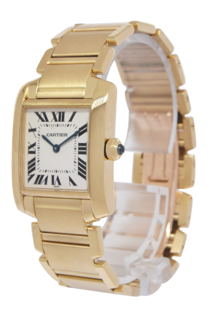 Cartier Tank Francaise Midsize 18k Yellow Gold Ladies Quartz Watch W50003N2 1821