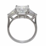 Cartier 3.40 ct Radiant-Cut Diamond Three-Stone Engagement Ring S. 6.5 +GIA