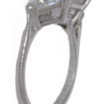 Cartier 3.40 ct Radiant-Cut Diamond Three-Stone Engagement Ring S. 6.5 +GIA