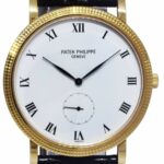 Patek Philippe 3919 Calatrava 18k Yellow Gold Mens 33mm Manual Watch BP 3919J