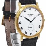 Patek Philippe 3919 Calatrava 18k Yellow Gold Mens 33mm Manual Watch BP 3919J