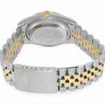 Rolex Datejust 18k Yellow Gold/Steel White Roman Dial Mens 36mm Watch R 16233