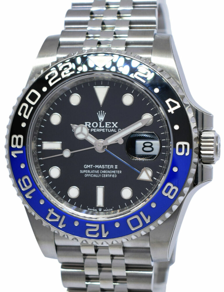 NOS Rolex GMT-Master II Steel Black/Blue Ceramic Jubilee Watch B/P '20 126710