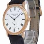 Patek Philippe 5119 Calatrava 18k Rose Gold White Dial Mens 36mm Watch 5119R