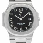 Patek Philippe Nautilus Jumbo Steel Black Power Reserve 42mm Watch B/P 3710/1A