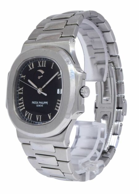 Patek Philippe Nautilus Jumbo Steel Black Power Reserve 42mm Watch B/P 3710/1A