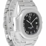 Patek Philippe Nautilus Jumbo Steel Black Power Reserve 42mm Watch B/P 3710/1A