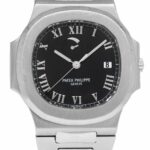 Patek Philippe Nautilus Jumbo Steel Black Power Reserve 42mm Watch B/P 3710/1A