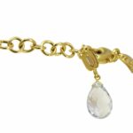 Ladies Necklace 18k Yellow Gold Diamonds 
Aquamarines