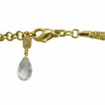 Ladies Necklace 18k Yellow Gold Diamonds 
Aquamarines