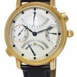 Maurice Lacroix Masterpiece Retrograde 18k YG Silver Dial Mens Watch/Box MP7018