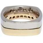 Mens Diamond Ring 14k White 
Yellow Gold Two Tone 6.25