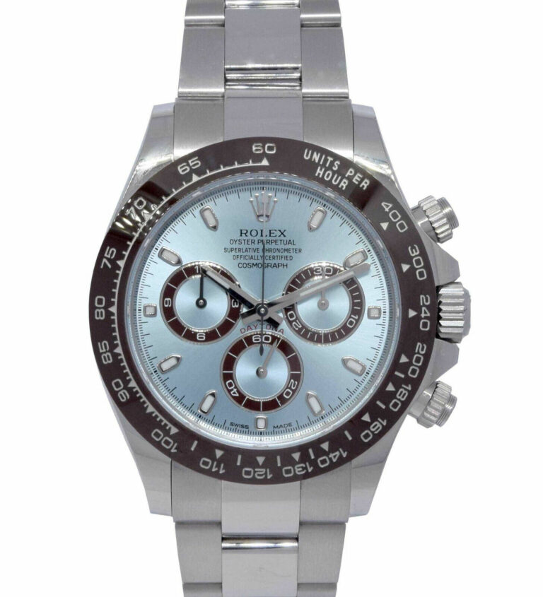 Rolex Daytona Chronograph Platinum Ice Blue Dial Watch B/P '23' 116506