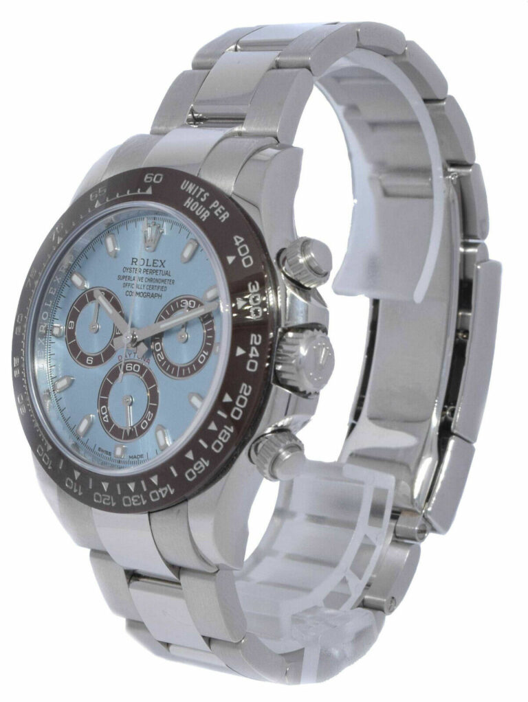 Rolex Daytona Chronograph Platinum Ice Blue Dial Watch B/P '23' 116506