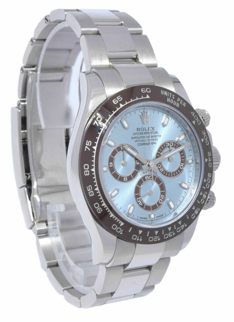 Rolex Daytona Chronograph Platinum Ice Blue Dial Watch B/P '23' 116506