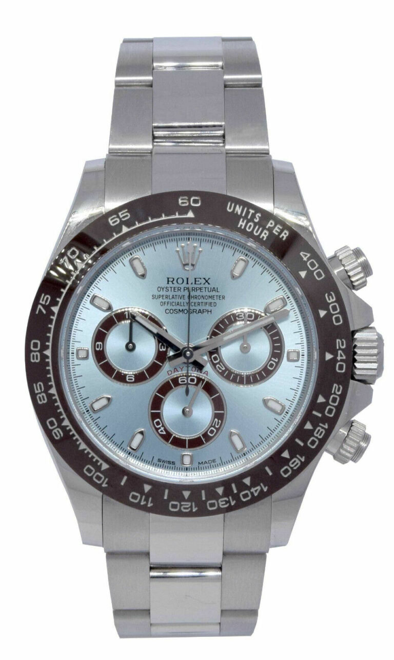 Rolex Daytona Chronograph Platinum Ice Blue Dial Watch B/P '23' 116506