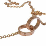 NEW Cartier Baby Love 18k Rose Gold Pendant Necklace Box/Papers B7212300